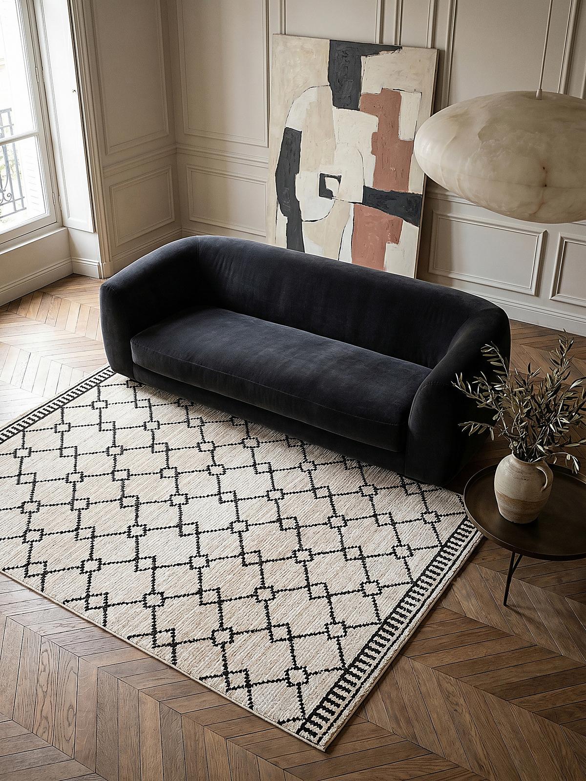 KURZFLORTEPPICH PERRAN, im Berber-Stil, Weiß, 160 x 230 cm - Weiß, Textil (230/160cm) - KADIMA DESIGN