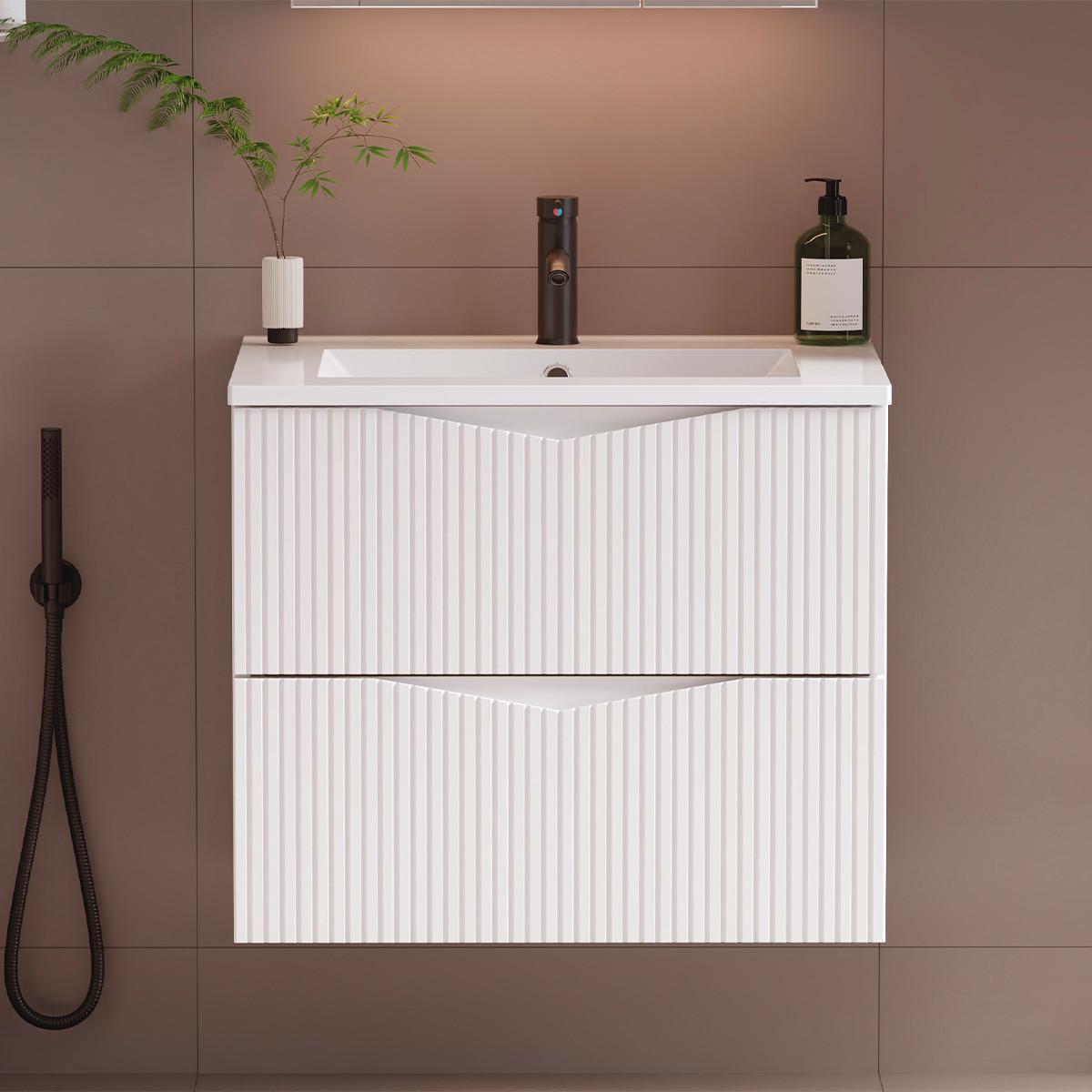 WASCHTISCH 60cm Tao Weiß - Weiß, Holzwerkstoff (60/50/45.8cm) - Petits-meubles
