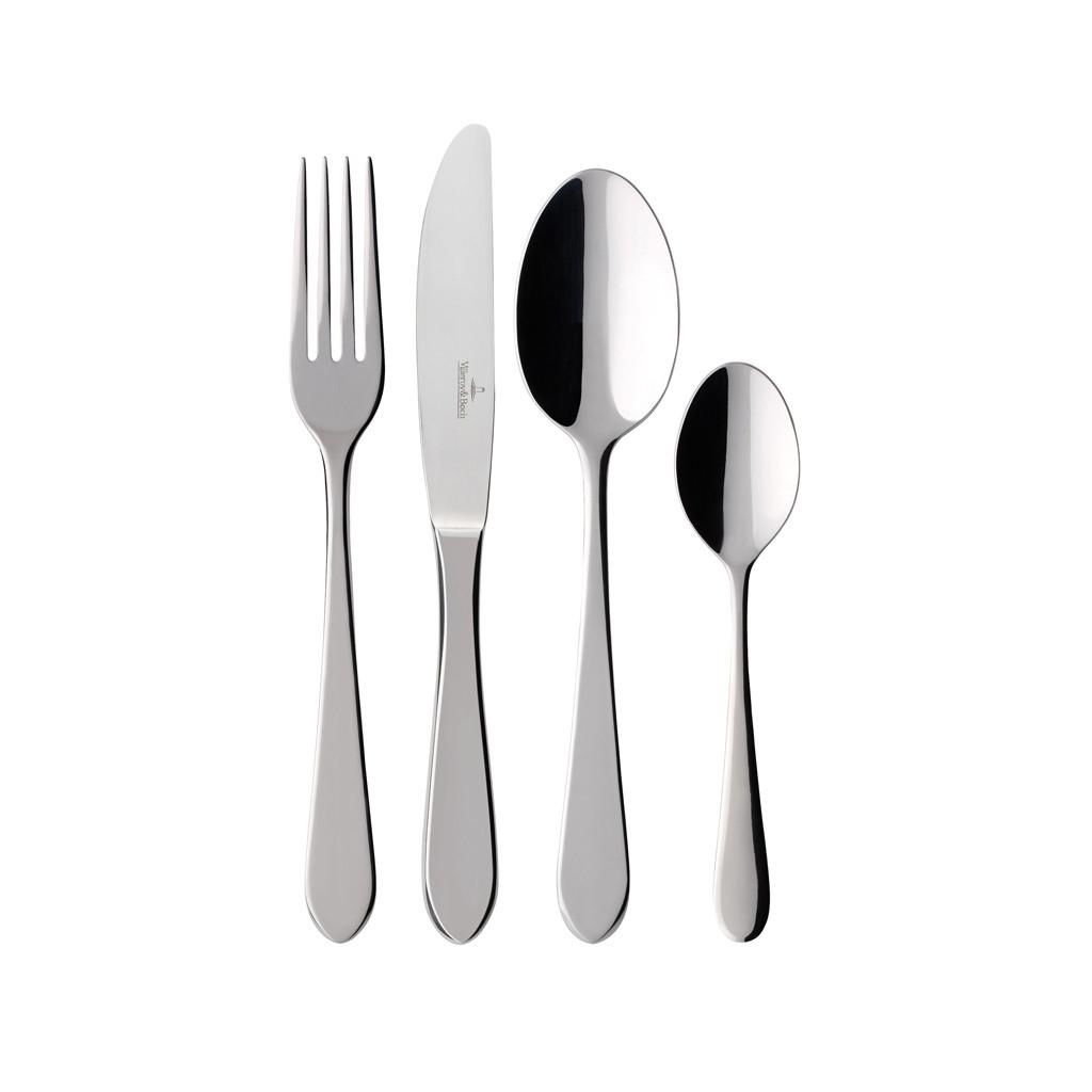 TAFELBESTECK Oscar silber 30-tlg. - Silberfarben, Metall - Villeroy & Boch
