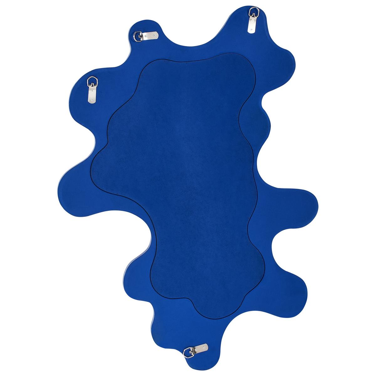 WANDSPIEGEL 59/80 cm Blau Roscoff - Blau, Holzwerkstoff (59/80/4cm) - Beliani