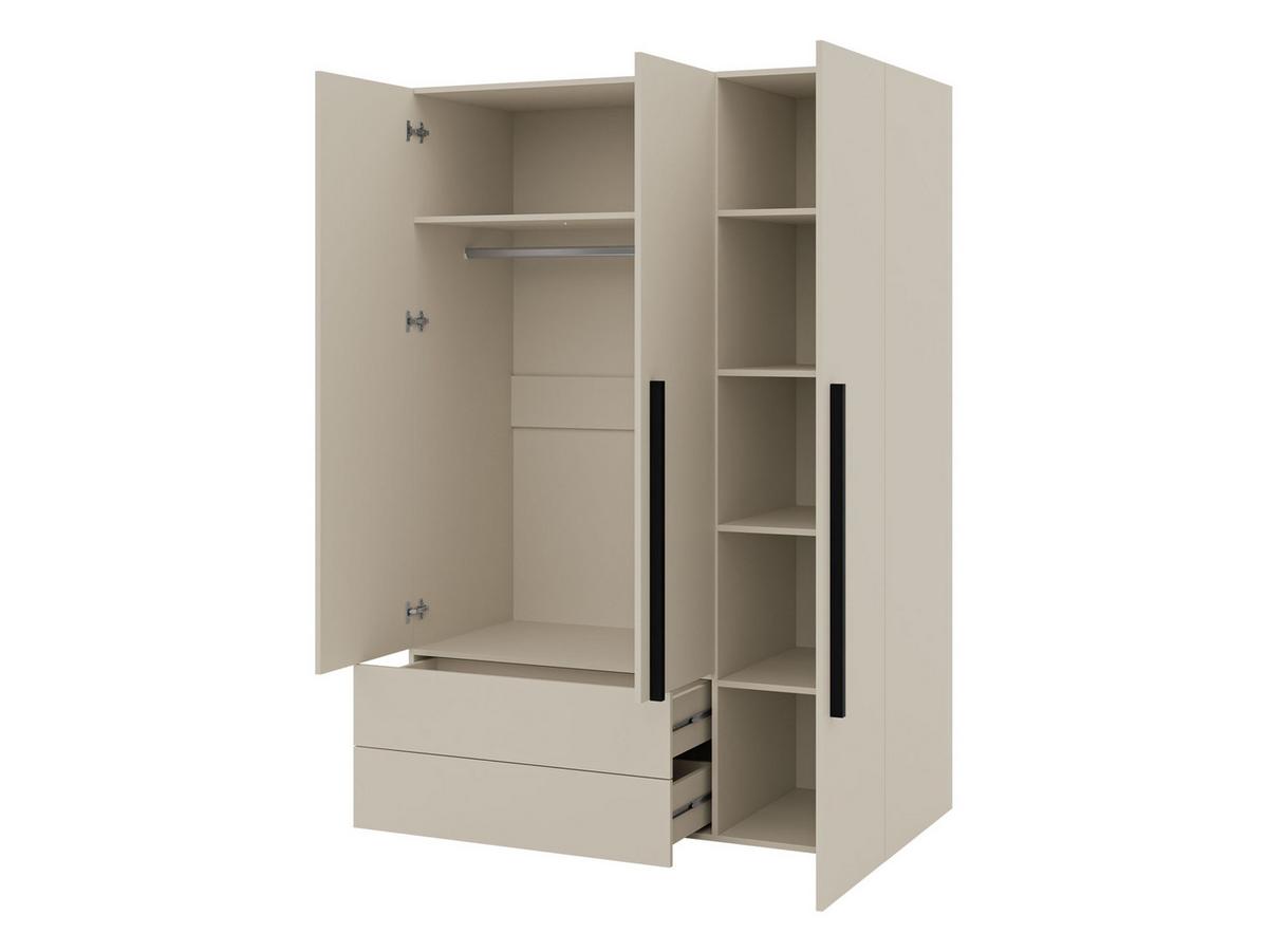 KLEIDERSCHRANK Lorin 3D2S LO01 - Kaschmir, Holzwerkstoff (135/195/60cm) - MIRJAN24