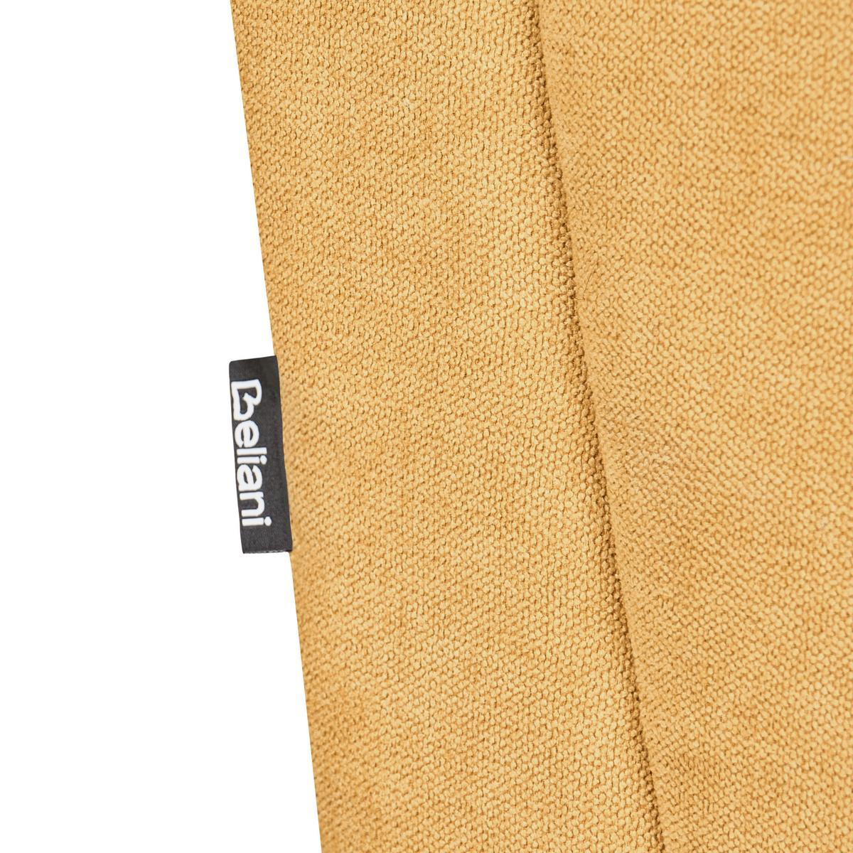 OTTOMANE Stoff Senfgelb Habo - Hellbraun, Textil (134/42/60cm) - Beliani