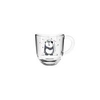 KINDERTASSE Bambini Panda 280 ml - Schwarz/Weiß, Glas (0.28L) - Leonardo Living