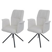 ESSZIMMERSTUHL Cremeweiß 2er-Set - Creme/Weiß, Textil (70/94/60cm) - MCW