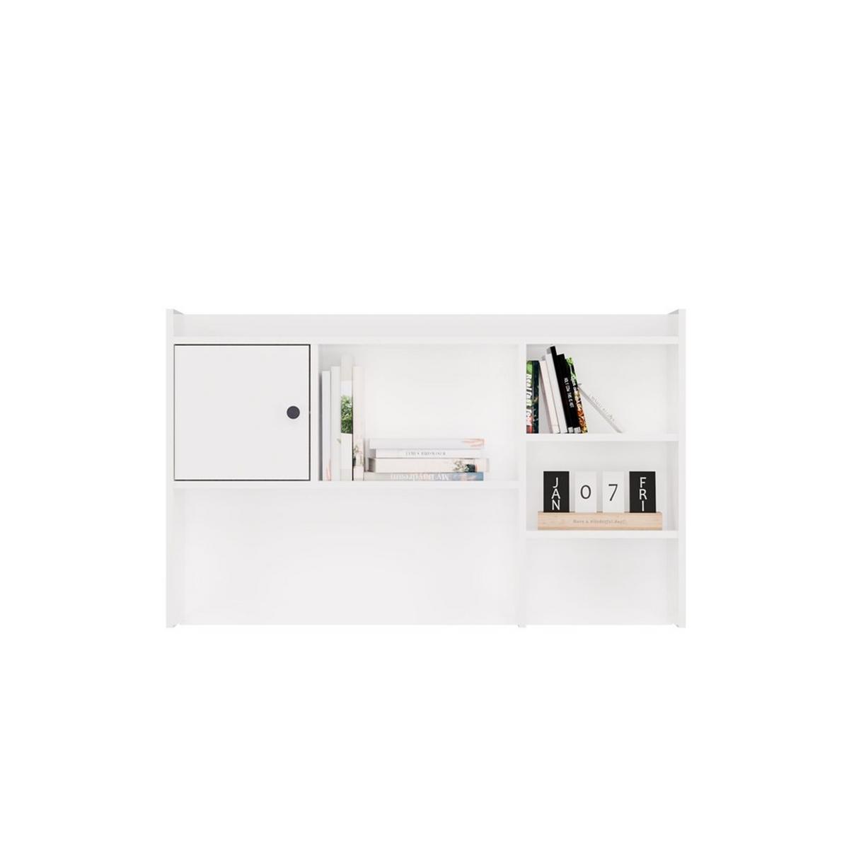 REGAL-SCHREIBTISCH Weiß 114/70/18 - Weiß, Holzwerkstoff (90/50/70cm) - RAUMHIRSCH FURNITURE