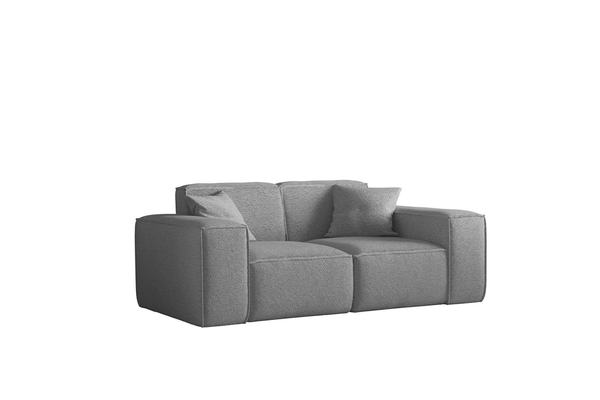 SOFA Celes Premium 2-sitzer Ascot Bukla - Grau, Holzwerkstoff/Textil (186/73/88cm) - Fun Möbel