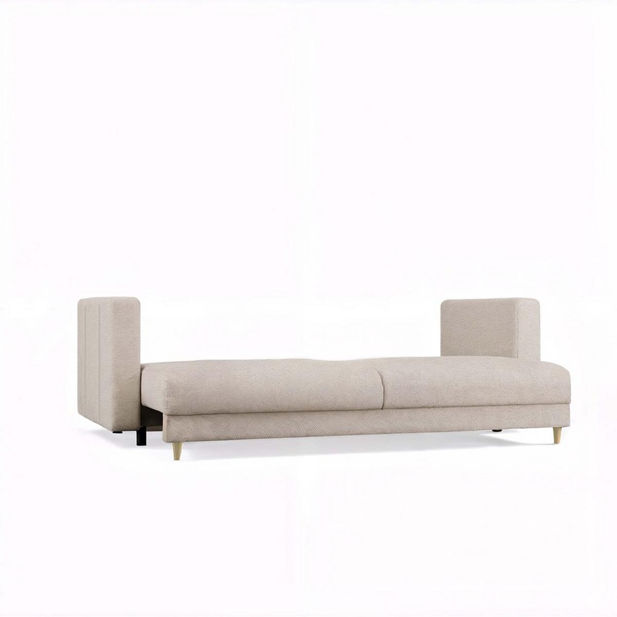 SOFA Beige 221/90/98 - Beige, Holzwerkstoff (221/90/98cm) - RAUMHIRSCH FURNITURE