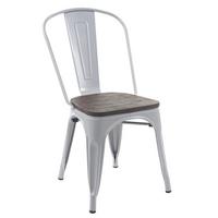STUHL INKL. HOLZ-SITZFLÄCHE Grau - Grau, Holz (45/85/52cm) - MCW