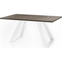 ESSTISCH Colter Weiß rechteckig ausziehbar, Dunkelgrauer Chicago Beton 140-240/80/76 cm - Dunkelgrau/Weiß, Holzwerkstoff/Metall (80/240/76cm) - WFL GROUP
