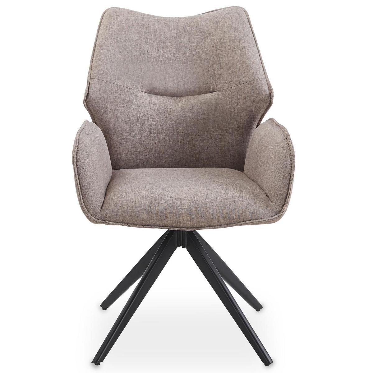 ESSZIMMERSTÜHLE TIMNA 2er-Set taupe - Taupe, Textil (56/88/59cm) - IDIMEX