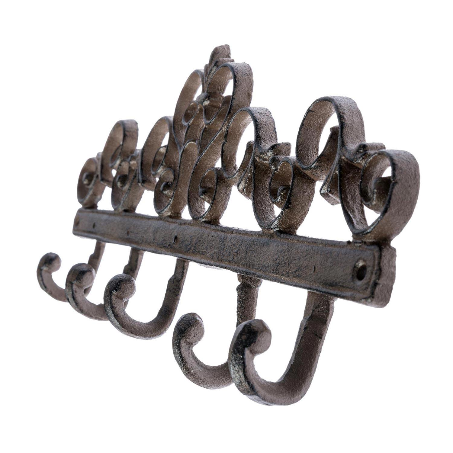 HAKENLEISTE Ornament, Gusseisen - Braun, Metall (33/14/4cm) - Homescapes