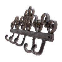 HAKENLEISTE Ornament, Gusseisen - Braun, Metall (33/14/4cm) - Homescapes