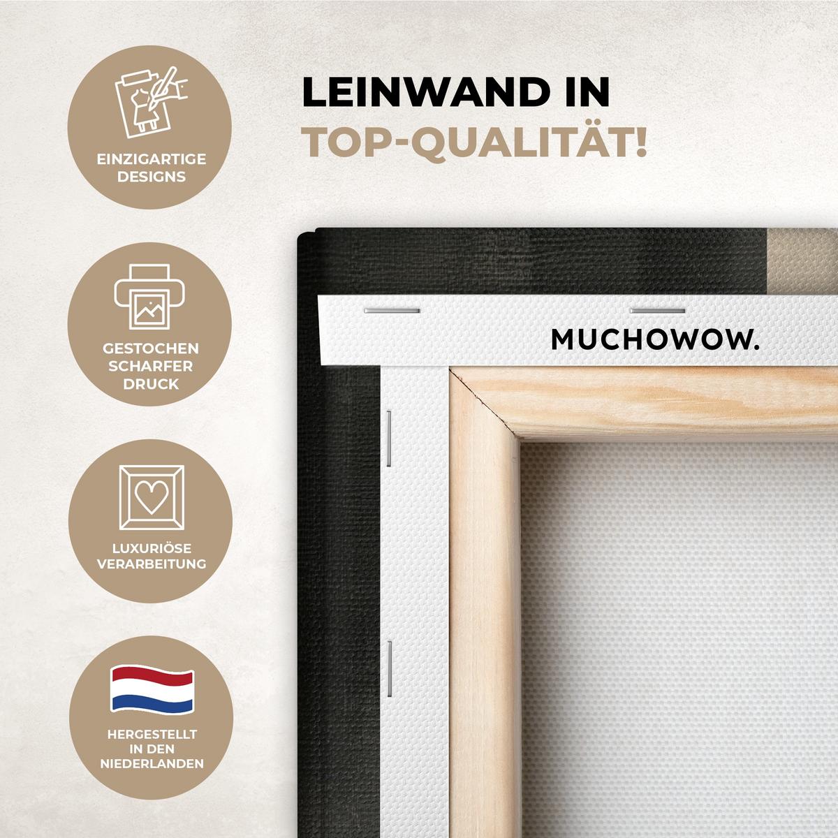 LEINWANDBILD 3er Set Formen - Abstrakt - Gold 120x60 cm - Schwarz, Textil (120/60cm) - MuchoWow