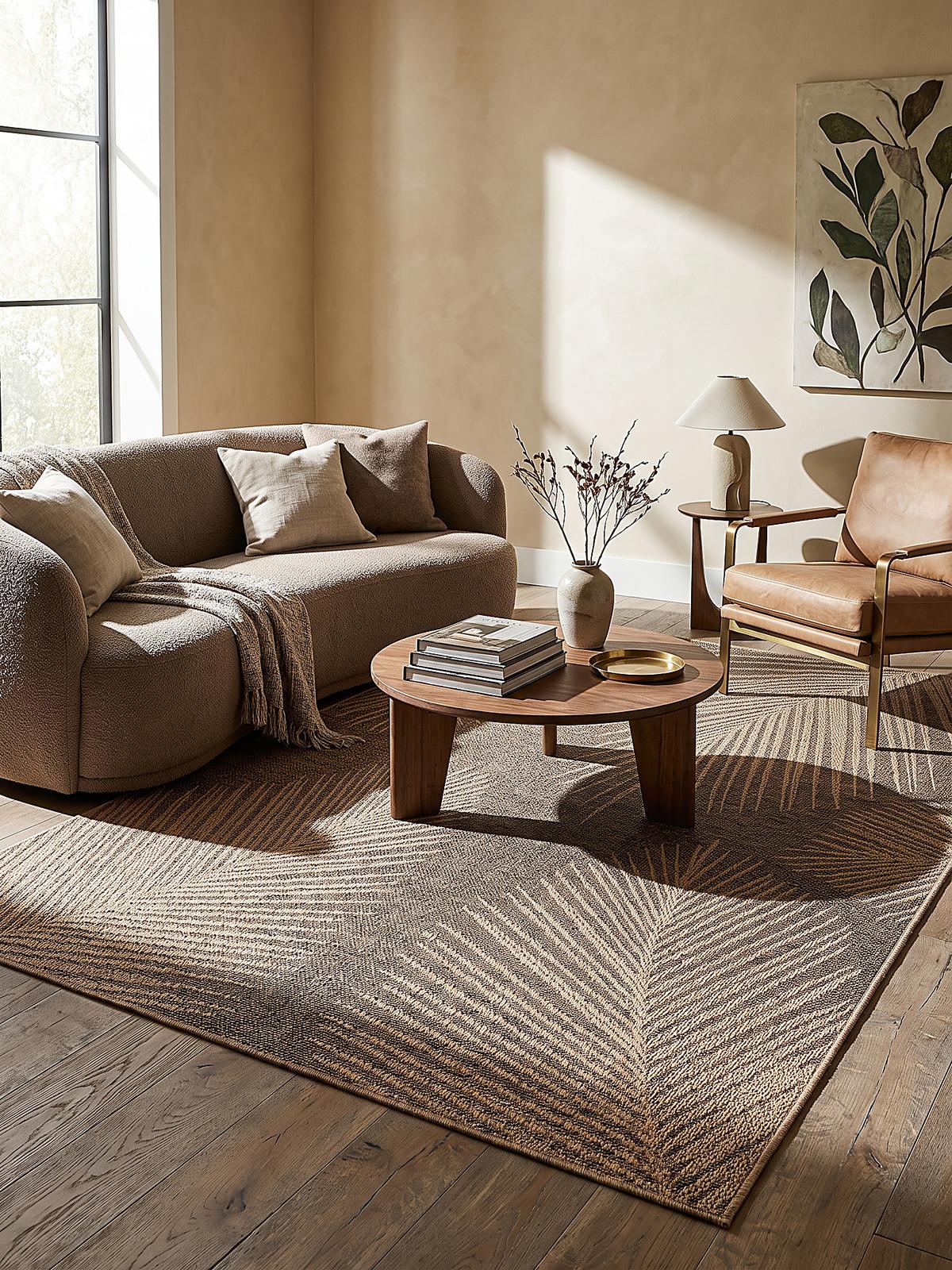 TEPPICHLÄUFER Floral CORDEV Polypropylen Natur 80 x 250 cm - Beige, Textil (80/250cm) - KADIMA DESIGN