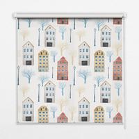 INNENROLLO - Fensterrollo - Rollo - 100x100 cm - Blöcke - Rot, Kunststoff (100/100/0.5cm) - TULUP
