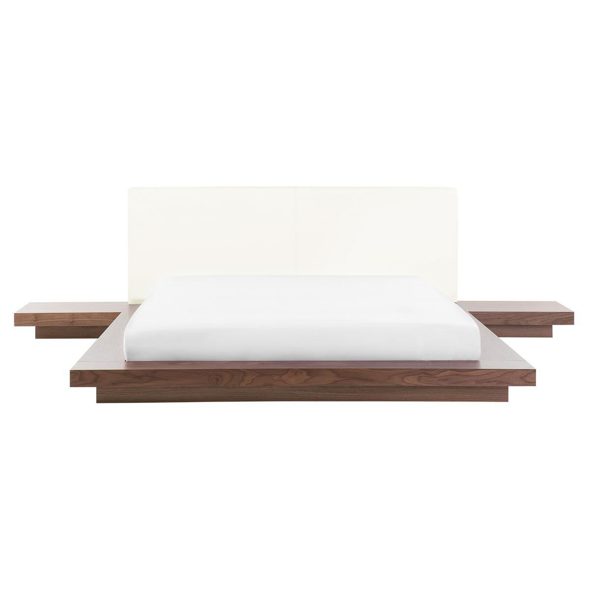 WASSERBETT 160/200 cm Heller Holzfarbton Zen - Hellbraun, Holzwerkstoff (160/200cm) - Beliani