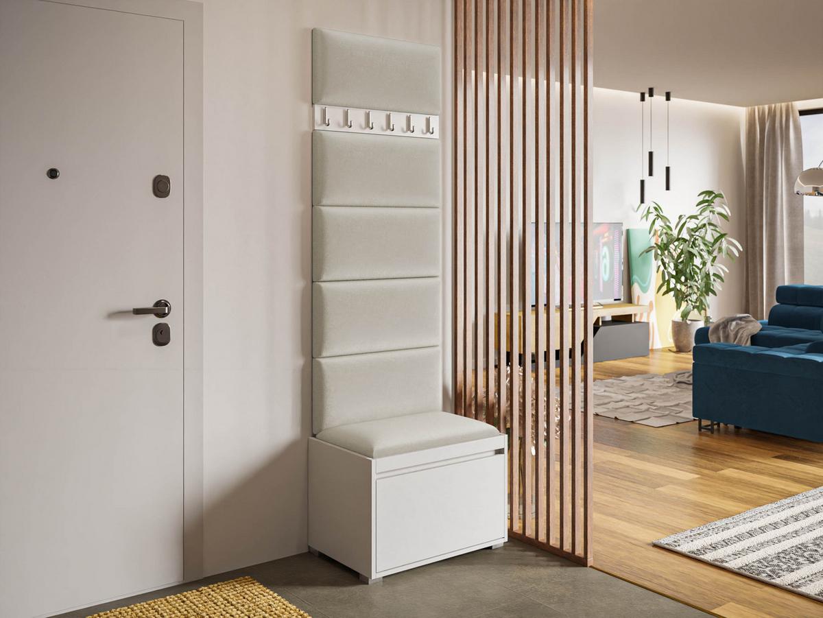 GARDEROBEN-SET Grawis 60 IV - Beige/Silberfarben, Holzwerkstoff/Kunststoff (64.5/45/34cm) - MIRJAN24