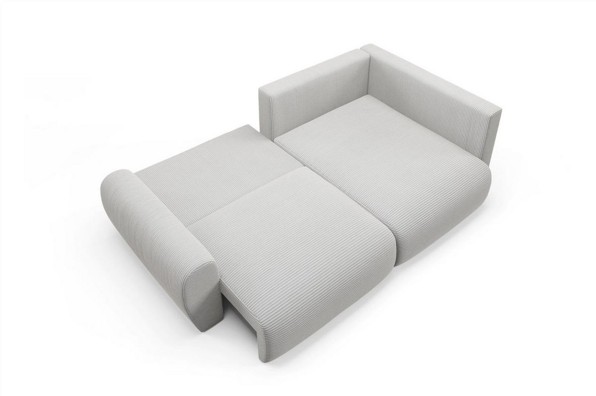 ECKSOFA Galan Mini Mit Schlaffunktion - Hellgrau, Holzwerkstoff/Textil (153/241cm) - Fun Möbel