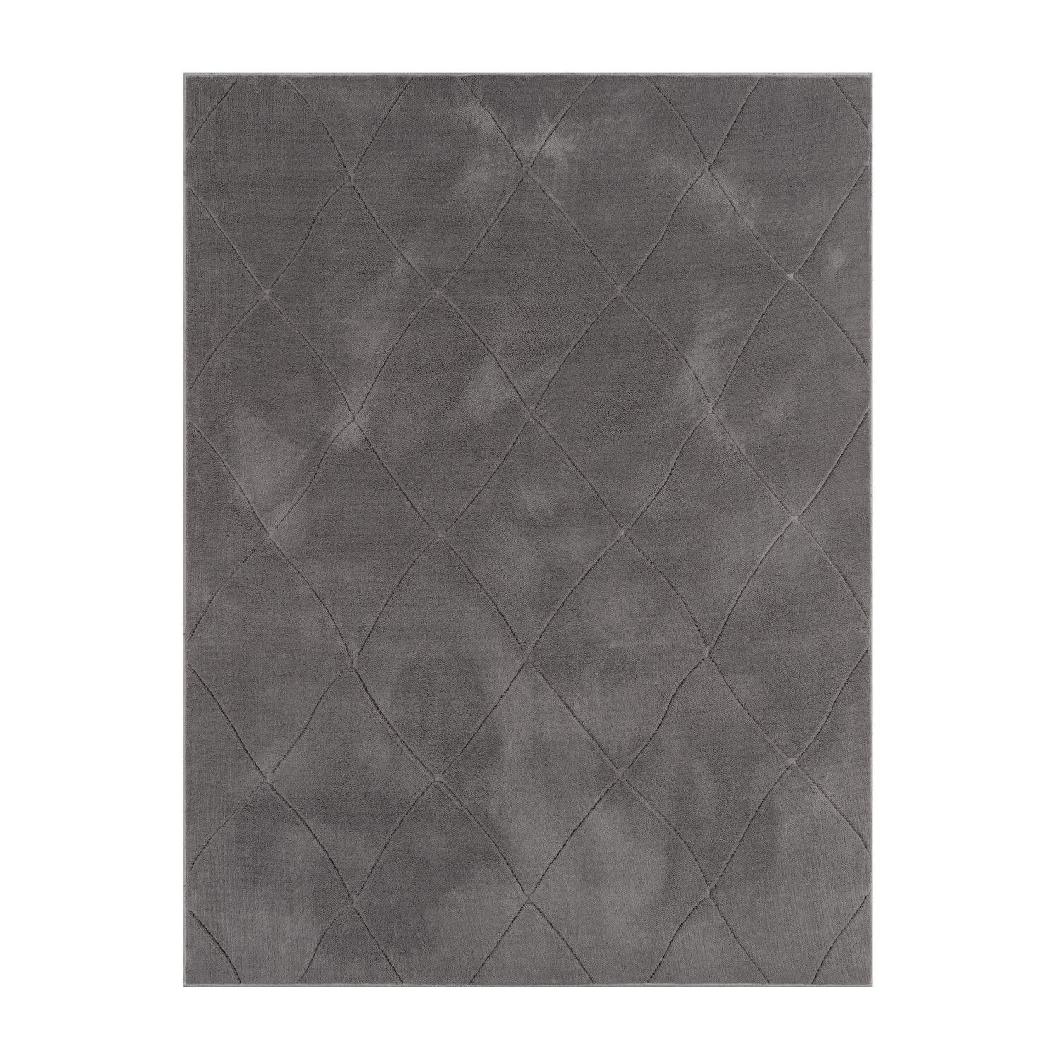 FLACHWEBETEPPICH Skandinavisch Anthrazit 60 x 100 cm - Schieferfarben, Kunststoff (60/100cm) - TT Home