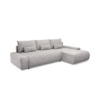 ECKSOFA Ivana 3 Sitzplätze Hellgrau - Hellgrau, Holz (265/172cm) - Petits-meubles