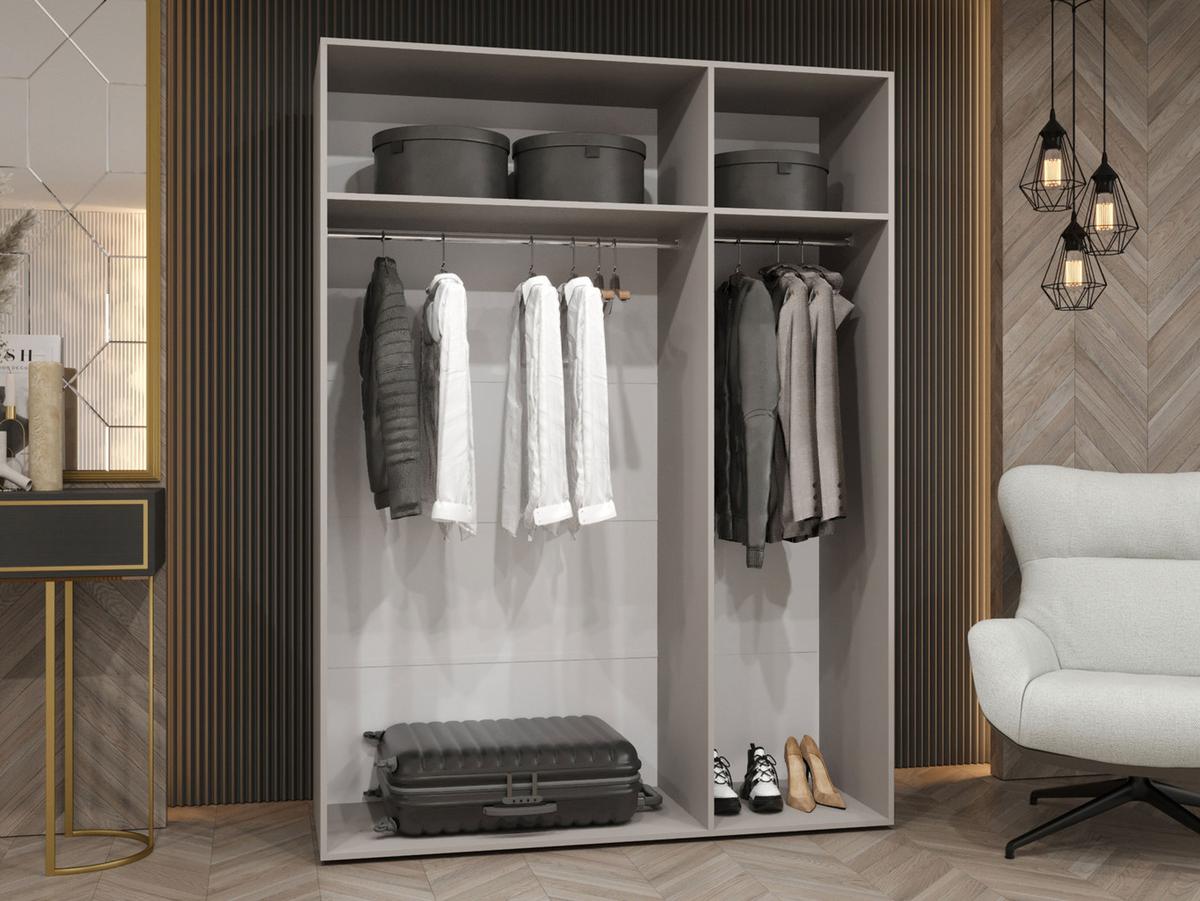 DREHTÜRENSCHRANK Malaga 150 mit Frontspiegel - Eiche Artisan, Holzwerkstoff (150/202/52cm) - MIRJAN24