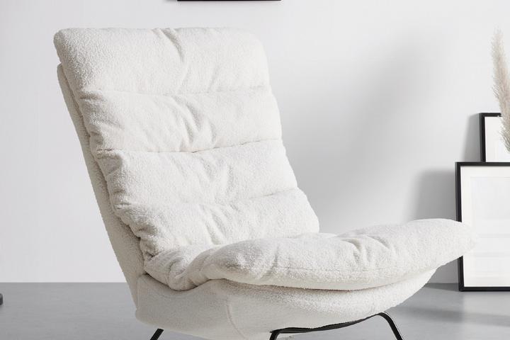 Schaukel weiss Bezug Webstoff Innenleben aus Vollschaum Sitzauflage