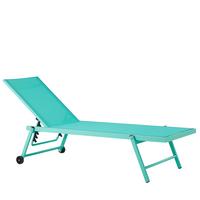 GARTENLIEGE grün Portofino - Grün, Metall (198/107/65cm) - Beliani