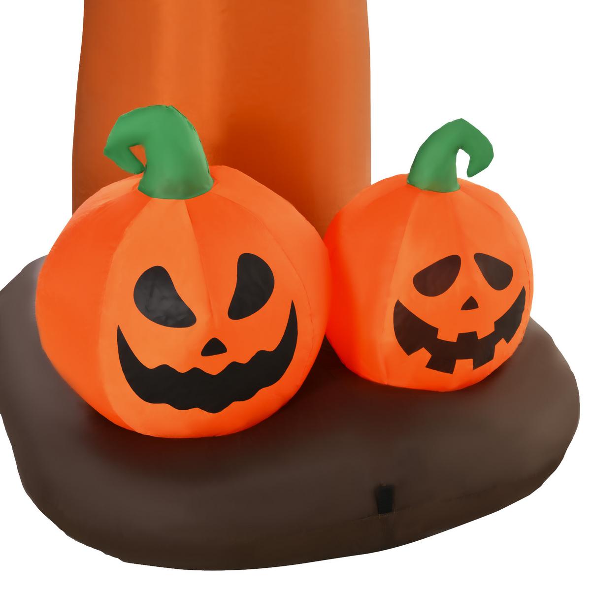 AUFBLASBAR Halloween Baum Gespenst mit LED Module für den Garten Polyester Braun - Braun, Kunststoff (107/274/156cm) - HOMCOM