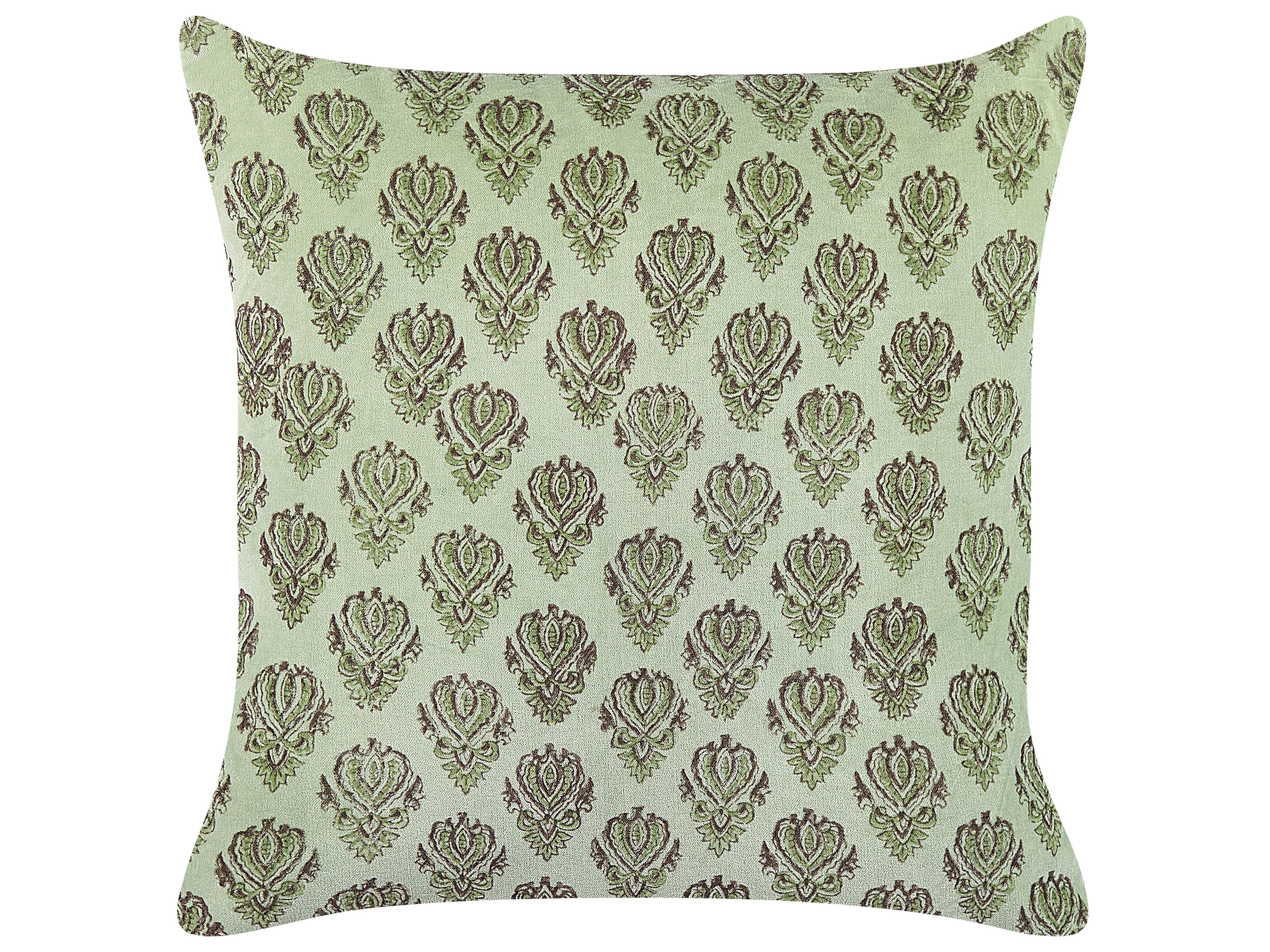 DEKOKISSEN Grün 45/45 cm Rungia - Grün, Textil (45/45cm) - Beliani