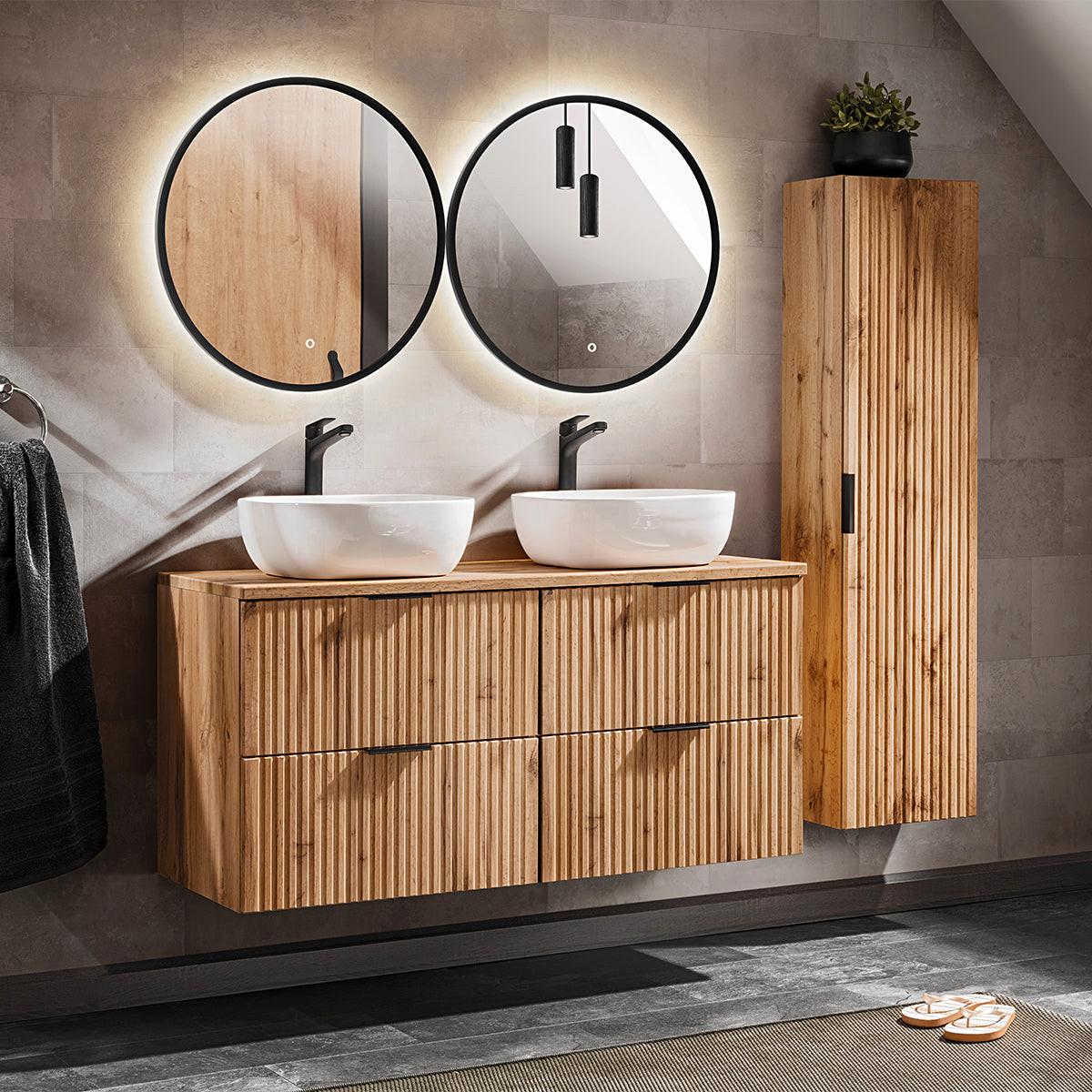 DOPPELWASCHTISCH 120.8cm Adriel Holz - Braun, Holzwerkstoff (120.8/59/46cm) - Petits-meubles