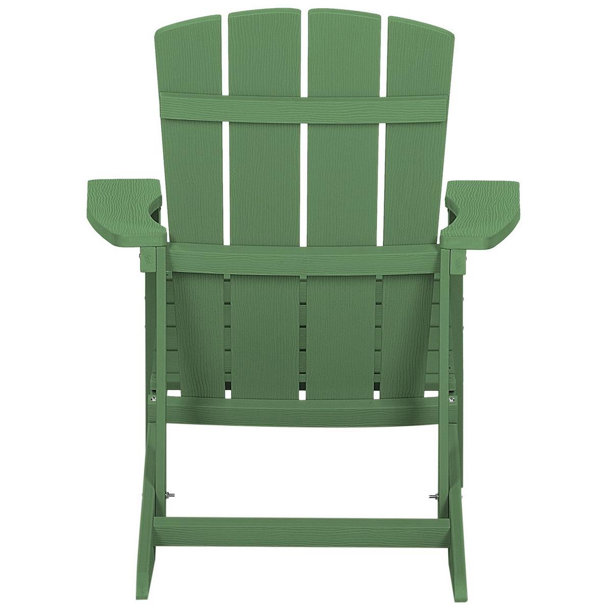 GARTENSTUHL Kunstholz grün Adirondack - Grün, Kunststoff (75/88/88cm) - Beliani