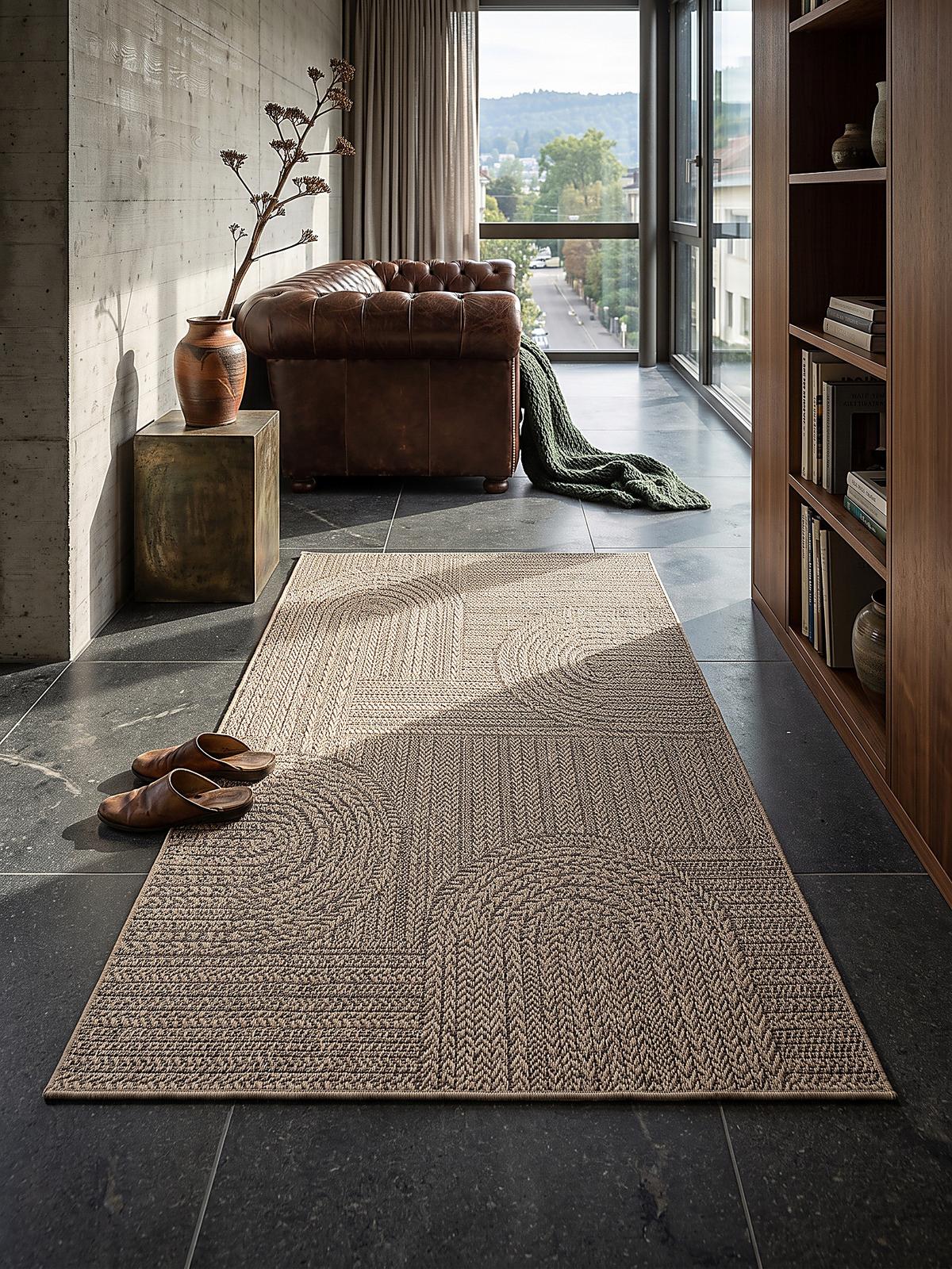 TEPPICHLÄUFER Geometrisch CORDEV Polypropylen Natur 80 x 250 cm - Beige, Textil (80/250cm) - KADIMA DESIGN