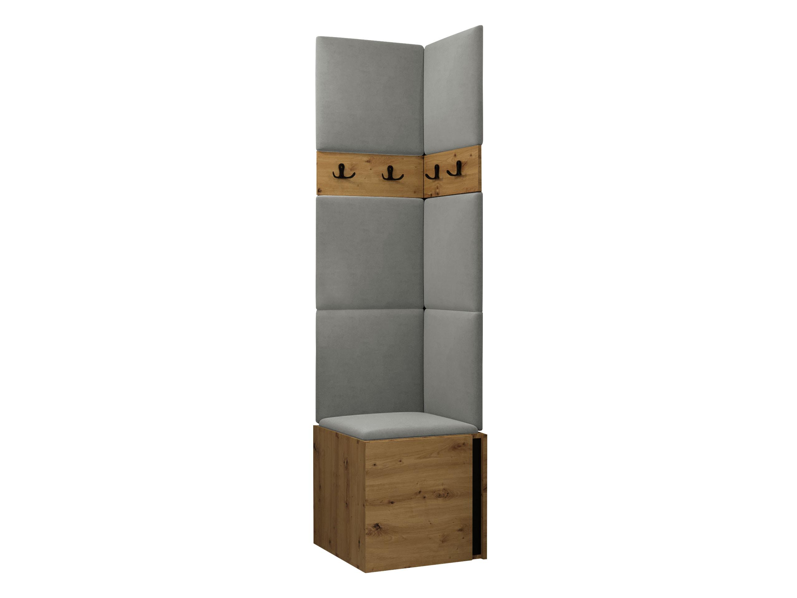 GARDEROBEN-SET Orion XXI - Eiche Artisan/Grau, Holzwerkstoff/Kunststoff (42/186/46cm) - MIRJAN24