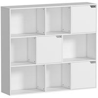 BÜCHERREGAL Spanplatte Weiß - Weiß, Holzwerkstoff (106/95/24cm) - HOMCOM
