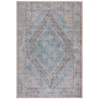 TEPPICH Waschbar HURST, orientalisch mit Medaillon, Blau, 190 x 290 cm - Blau, Textil (290/190cm) - KADIMA DESIGN