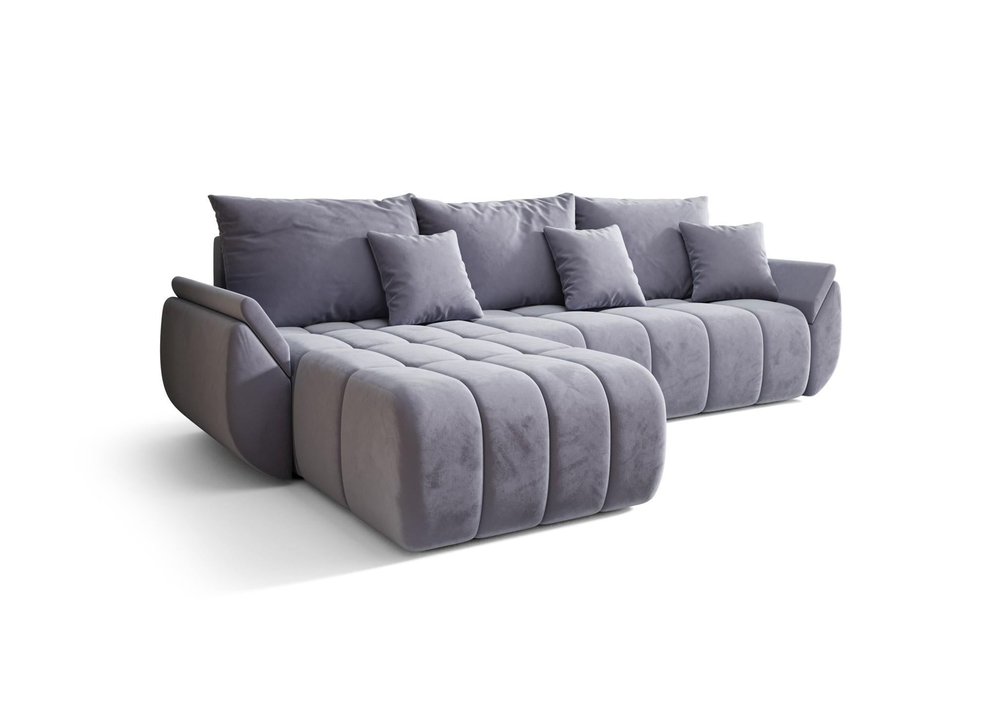 ECKSOFA Louise - Hellblau, Holzwerkstoff/Textil (185/280cm) - Fun Möbel