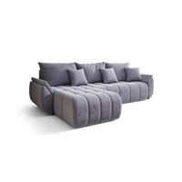 ECKSOFA Louise - Hellblau, Holzwerkstoff/Textil (185/280cm) - Fun Möbel
