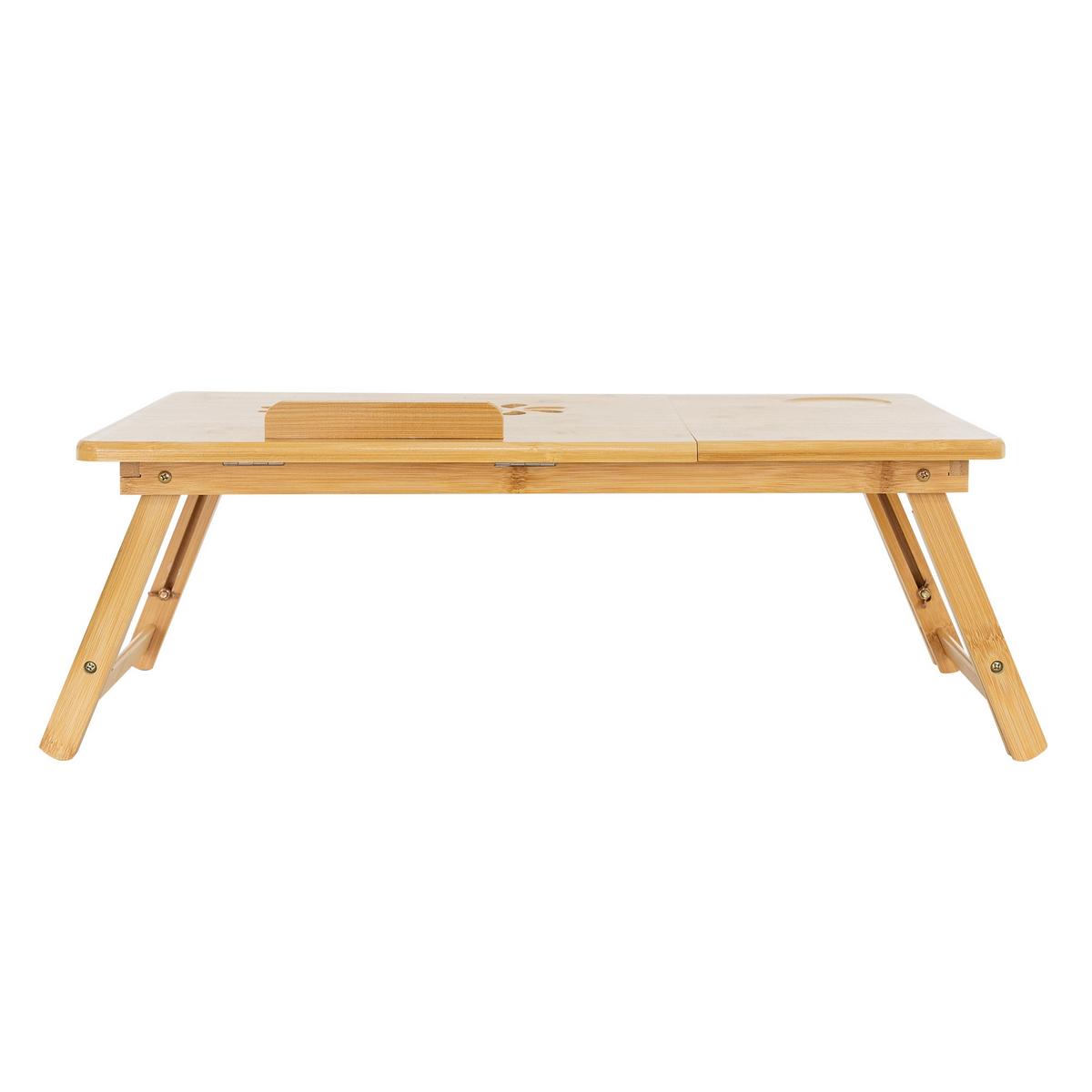 LAPTOPTISCH Natur aus Bambus höhenverstellbar & klappbar - Naturfarben, Holz (74/34.5/27cm) - ML-DESIGN