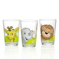 KINDERGLÄSER Dschungeltiere bunt 205 ml 3-tlg. - Multicolor, Glas (0.205L) - Ritzenhoff Breker