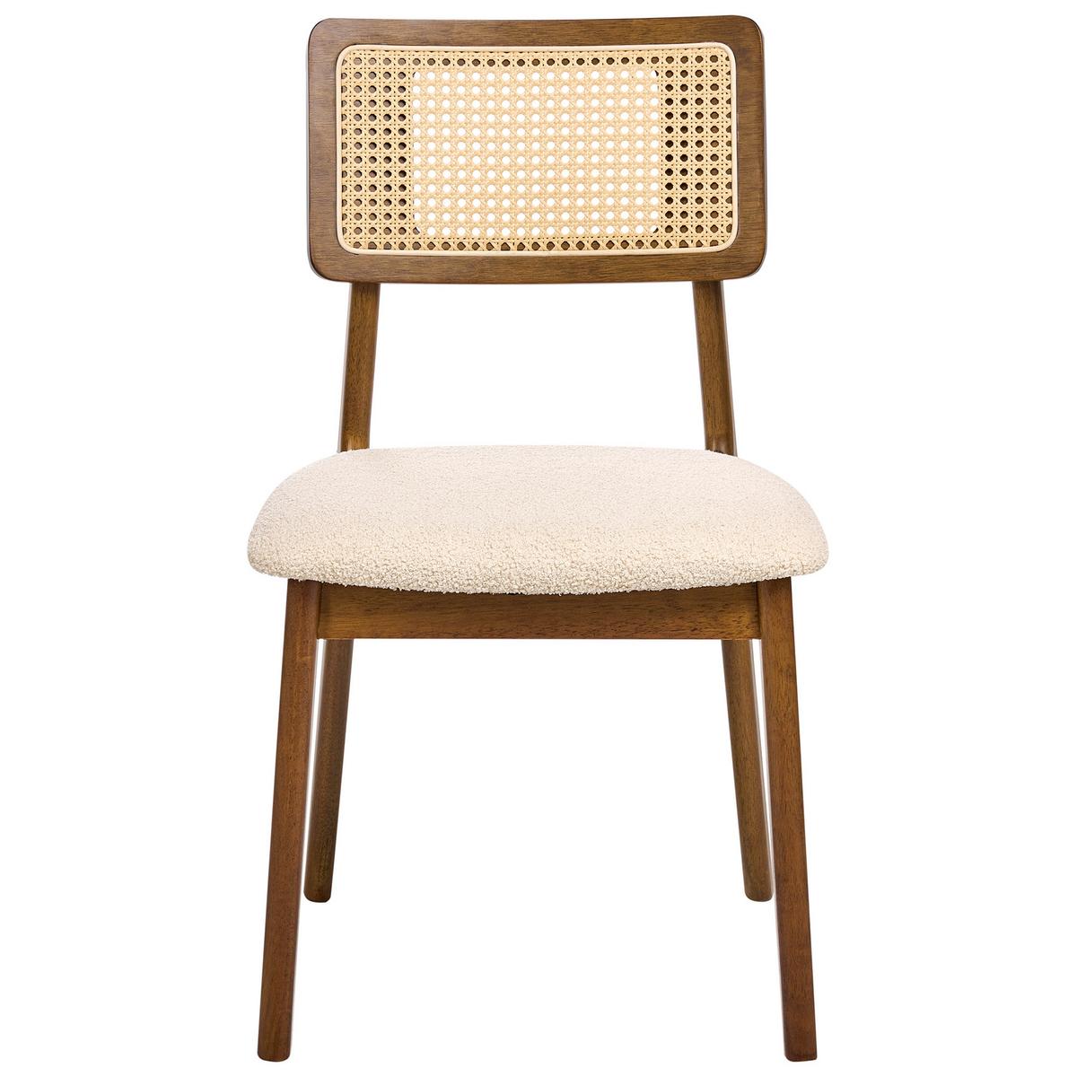 ESSZIMMERSTUHL 2er-Set Holz Braun/Hellbeige Embar - Beige, Holz (50/86/52cm) - Beliani