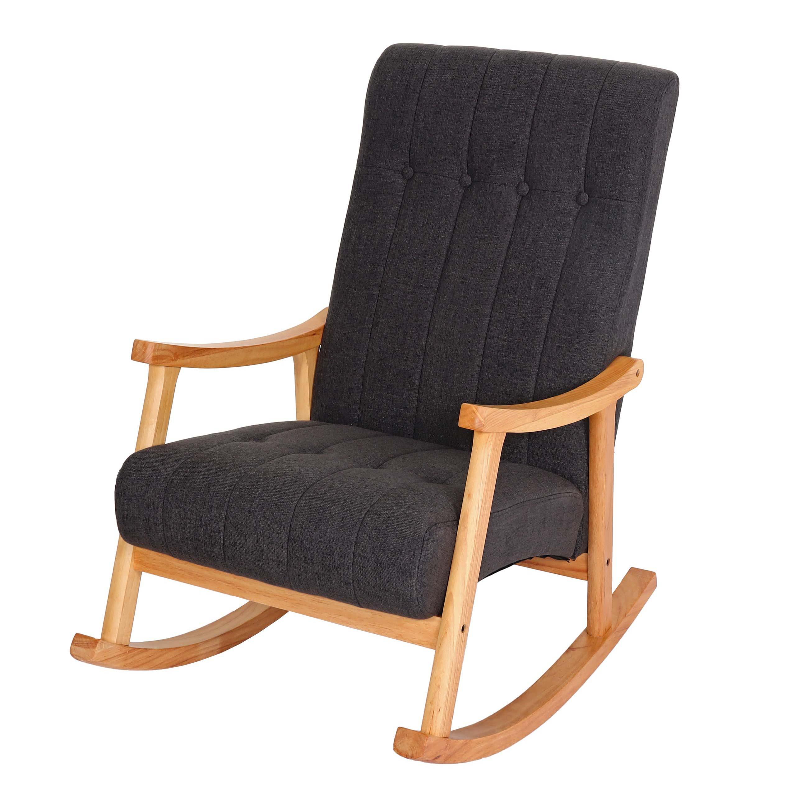 SCHAUKELSTUHL Grau - Dunkelgrau/Grau, Holz (62/97/82cm) - MCW