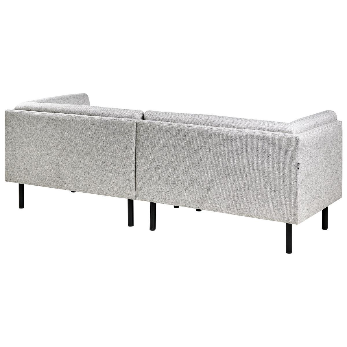3-SITZER-SOFA Stoff Hellgrau Vorgod - Hellgrau, Textil (221/76/84cm) - Beliani