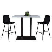 TRESENTISCH Electra 120x70x106 schwarz matt/aqua matt lack - Blau, Metall (120/70/106cm) - 58aufmkessel
