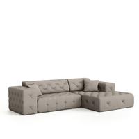 ECKSOFA Chantal - Creme, Holzwerkstoff/Textil (266/171cm) - Fun Möbel