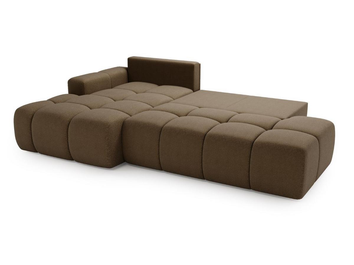 ECKSOFA Montero Bouclé-Stoff Braun Rechts - Braun, Holz/Textil (280/177cm) - Graingold