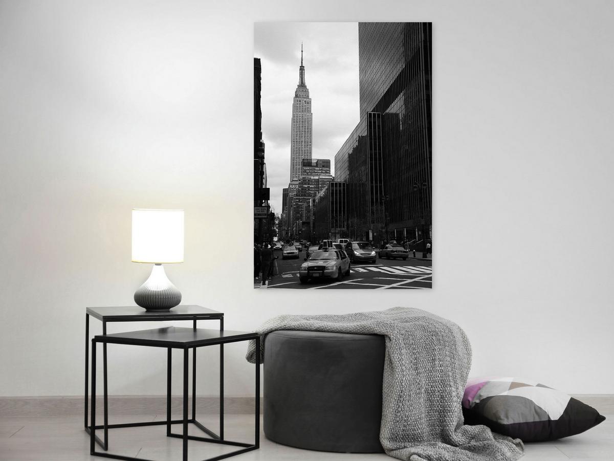 KUNSTDRUCK Schwarz-Weiß 40/60 cm - Schwarz, Textil (40/60cm) - KUNSTLOFT