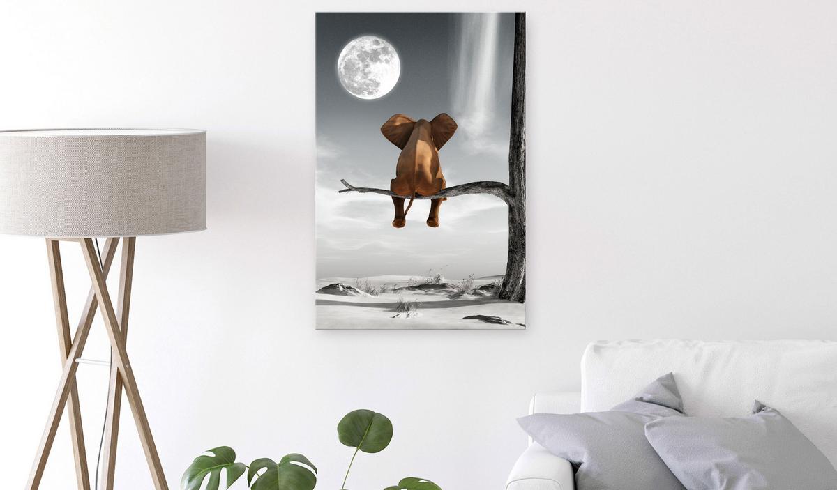 KUNSTDRUCK Schwarz-Weiß 80/120 cm - Schwarz/Braun, Textil (80/120cm) - KUNSTLOFT