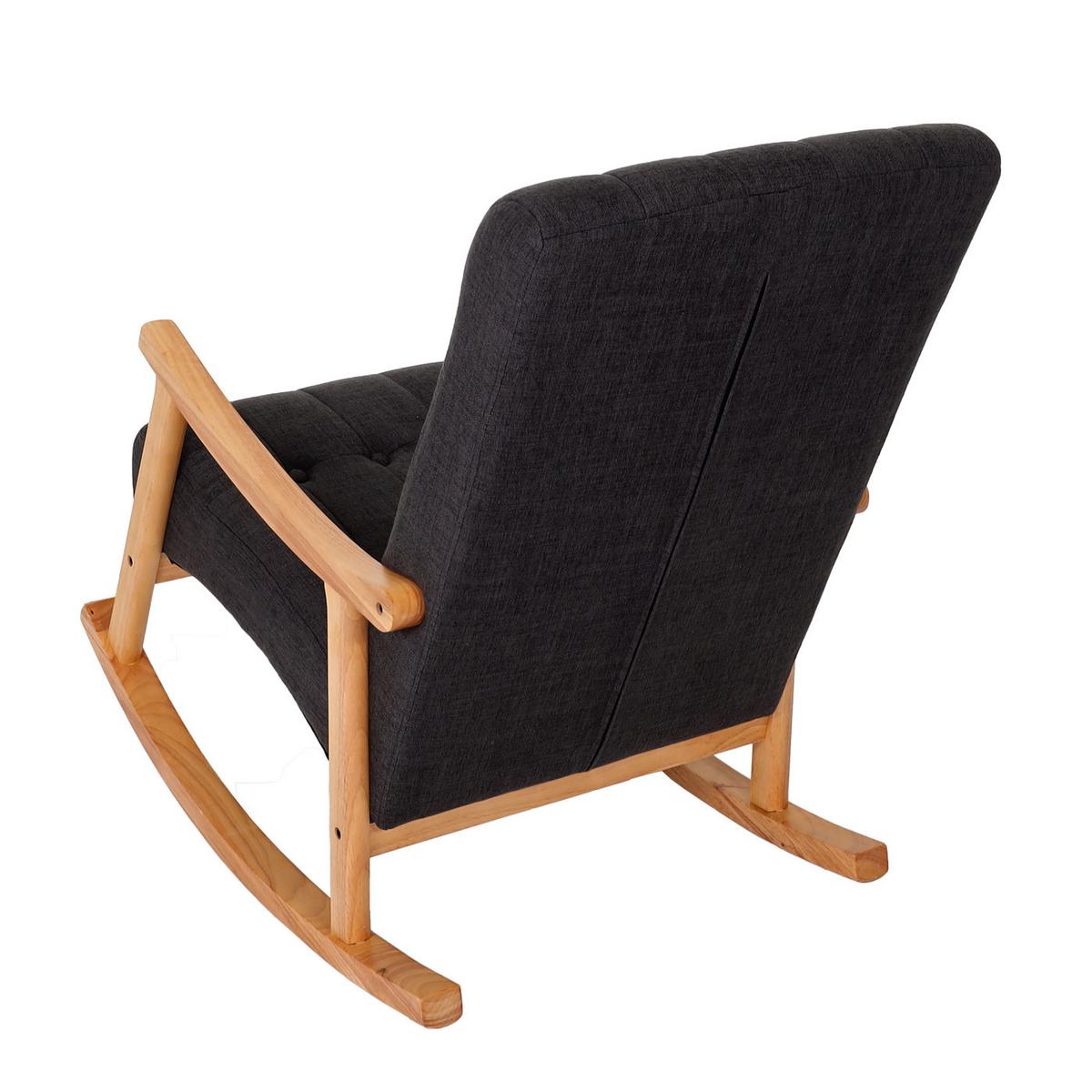 SCHAUKELSTUHL Grau - Dunkelgrau/Grau, Holz (62/97/82cm) - MCW