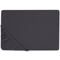 SPANNBETTLAKEN Schwarz 90 x 200 cm Hofuf - Schwarz, Textil (90/200cm) - Beliani