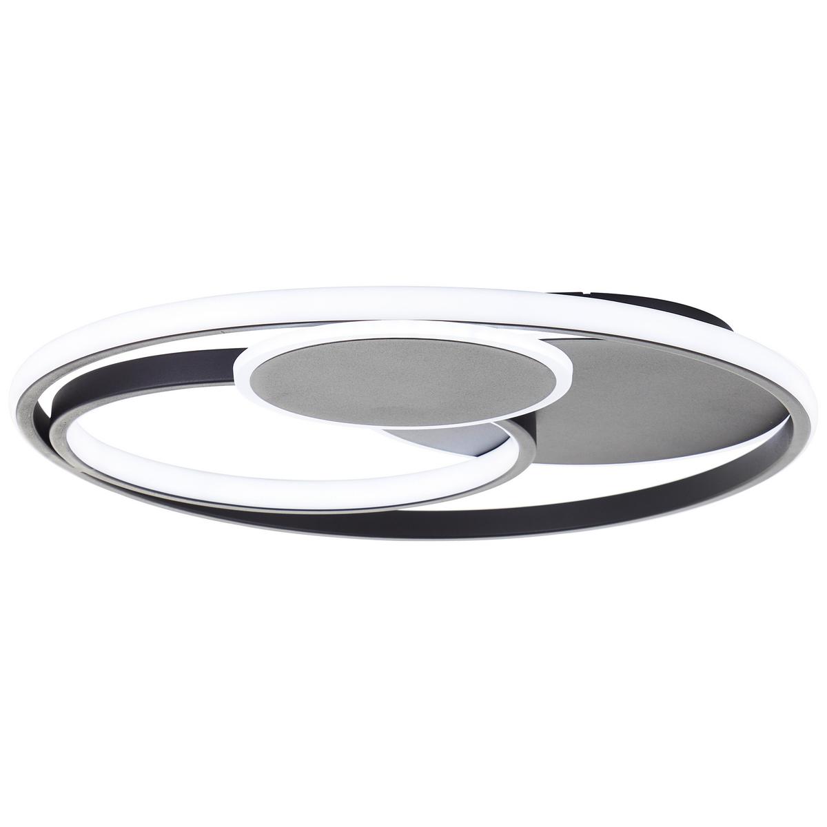 DECKENLEUCHTE Runda G99371/76 - Schwarz, Metall (50/50/7cm) - Brilliant